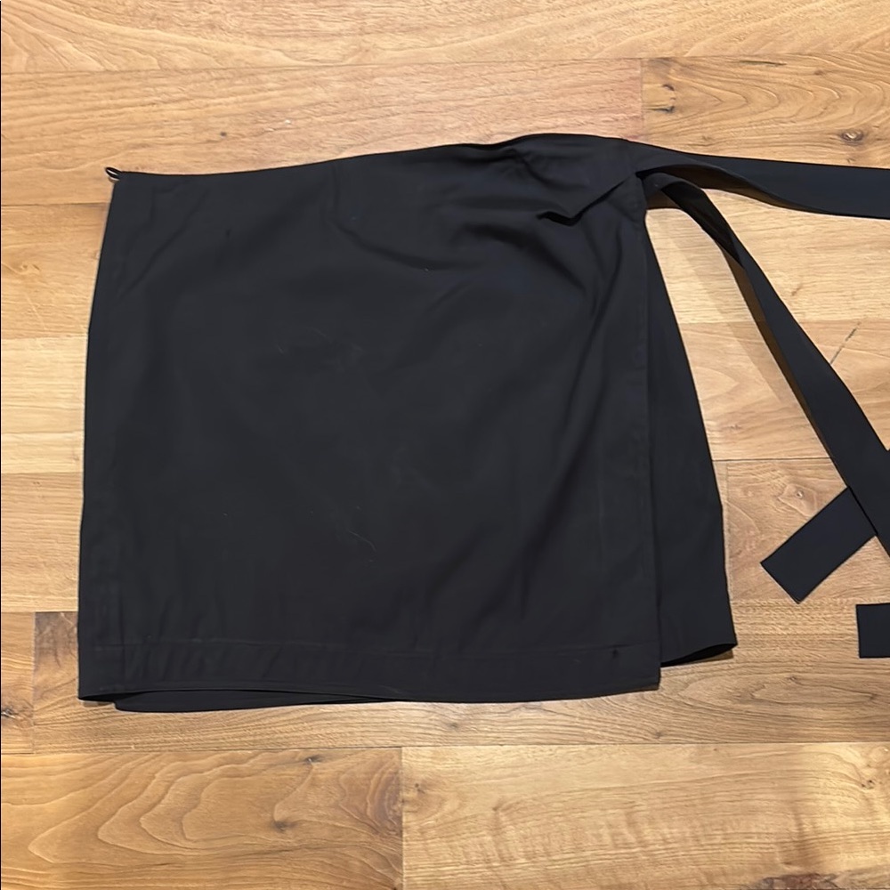 Theory Black Mini Wrap Skirt